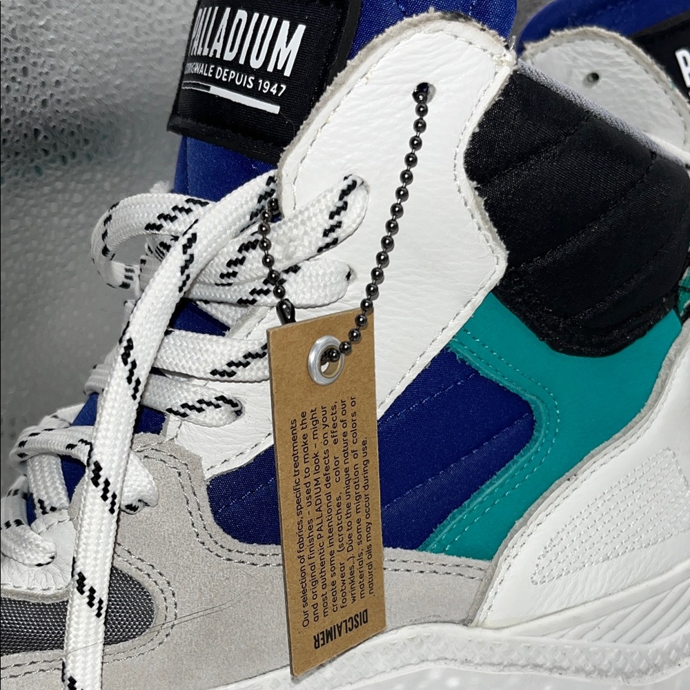 Palladium PALLAKIX 90 TX Blue and Gray High-Top Sneakers UNISEX - Picture 8 of 10